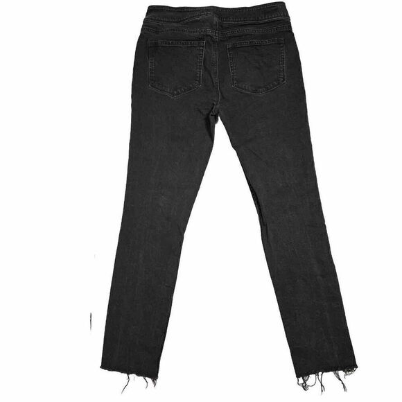PAIGE Hoxton High Rise Skinny Jeans Size 30 Ankle Peg Raw Hem w/ Belt in Riot - Picture 12 of 13